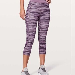 Lululemon Speed Up Crop Leggings Shadowed Smoked Mullberry Size 8